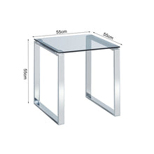 Load image into Gallery viewer, Minimalist Style Grey Clear Glass Coffee Table Sofa End Tea Table Console Table