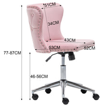 Load image into Gallery viewer, Adjustable Velvet Home Office Chairs Swivel Chair Pink