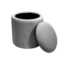 Load image into Gallery viewer, Velvet Ottoman Storage Box Pouffe Seat Stool Footstool Low Stool