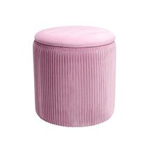 Load image into Gallery viewer, Velvet Ottoman Storage Box Pouffe Seat Stool Footstool Low Stool