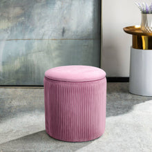 Load image into Gallery viewer, Velvet Ottoman Storage Box Pouffe Seat Stool Footstool Low Stool