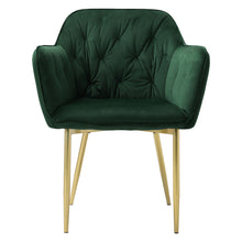 Load image into Gallery viewer, Kitchen Dining Chair Living Room Velvet Armchair Metal Legs Soft Padded Seat