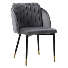 Load image into Gallery viewer, 2x Velvet Dining Chairs Kitchen Dining Room Restaurant Office Chair Metal Legs