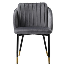 Load image into Gallery viewer, 2x Velvet Dining Chairs Kitchen Dining Room Restaurant Office Chair Metal Legs