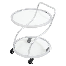 Load image into Gallery viewer, Sliver Bar Cart Mirror Drinks Kitchen Trolley w/ Lockable Wheels