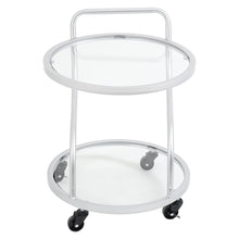 Load image into Gallery viewer, Sliver Bar Cart Mirror Drinks Kitchen Trolley w/ Lockable Wheels