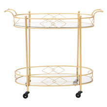 Load image into Gallery viewer, Bar Cart old Mirror Drinks Kitchen Trolley on Lockable Wheels