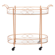 Load image into Gallery viewer, Bar Cart old Mirror Drinks Kitchen Trolley on Lockable Wheels