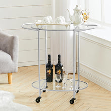 Load image into Gallery viewer, Kitchen Trolley Bar Cart Serving Drinks Cart Gold/Silver