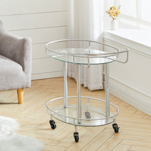 Load image into Gallery viewer, Kitchen Trolley Bar Cart Serving Drinks Trolley with Wheels Silver