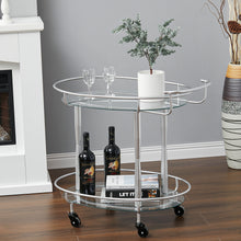 Load image into Gallery viewer, Kitchen Trolley Bar Cart Serving Drinks Trolley with Wheels Silver