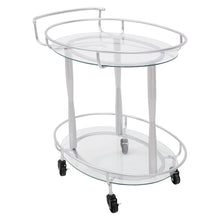 Load image into Gallery viewer, Kitchen Trolley Bar Cart Serving Drinks Trolley with Wheels Silver