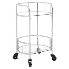 Load image into Gallery viewer, Bar Cart Kitchen Drinks Trolley 2 Tier Round Gold/Silver