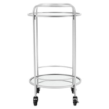 Load image into Gallery viewer, Bar Cart Storage Trolley Rolling Cart Drinks with 2 Shelves