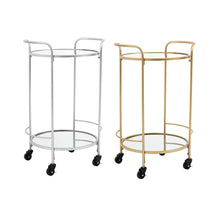 Load image into Gallery viewer, Bar Cart Storage Trolley Rolling Cart Drinks with 2 Shelves