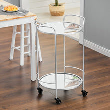 Load image into Gallery viewer, Bar Cart Storage Trolley Rolling Cart Drinks with 2 Shelves