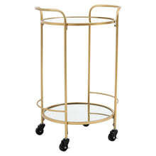 Load image into Gallery viewer, Bar Cart Storage Trolley Rolling Cart Drinks with 2 Shelves