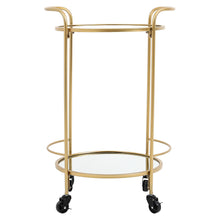 Load image into Gallery viewer, Bar Cart Storage Trolley Rolling Cart Drinks with 2 Shelves