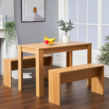 Load image into Gallery viewer, Wooden Kitchen Furniture 6 Seater Dinning Table 2 Chair Bench Set Living Room