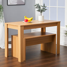 Load image into Gallery viewer, Wooden Kitchen Furniture 6 Seater Dinning Table 2 Chair Bench Set Living Room