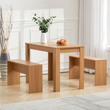 Load image into Gallery viewer, Wooden Kitchen Furniture 6 Seater Dinning Table 2 Chair Bench Set Living Room