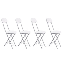 Load image into Gallery viewer, Small Dining Chair Foldable Wood Metal Kitchen Dinner Seat Space Saving