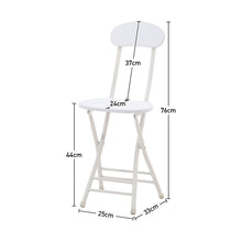 Load image into Gallery viewer, Small Dining Chair Foldable Wood Metal Kitchen Dinner Seat Space Saving