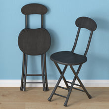 Load image into Gallery viewer, Small Dining Chair Foldable Wood Metal Kitchen Dinner Seat Space Saving