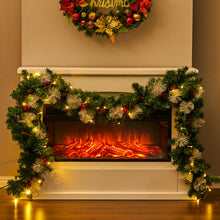 Load image into Gallery viewer, 9ft/2.7m Christmas Garland Decoration with LED Light Door Wreath Xmas