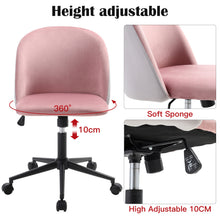Load image into Gallery viewer, Velvet Swivel Modern Office Chair Height Adjustable for Home Office