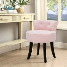 Load image into Gallery viewer, Velvet Soft Seat Low Back Dressing Table Stool