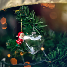 Load image into Gallery viewer, Heart Shape Glass Ornaments Christmas Hanging Decor Baubles