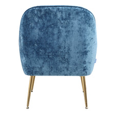 Load image into Gallery viewer, Comfy Velvet Upholstered Living Room Armchair with Gold Legs