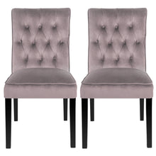 Load image into Gallery viewer, Set of 2 Buttoned Dining Chairs