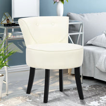 Load image into Gallery viewer, Wooden Leg Padded Seat Dressing Table Stool