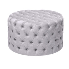 Load image into Gallery viewer, Frosted Velvet Buttoned Footstool