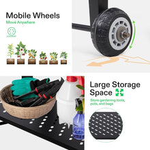 Load image into Gallery viewer, Mobile Raised Garden Bed with Shelf Vegetables Flower Planter Box