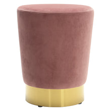 Load image into Gallery viewer, Velvet Round Seat Pouffe Dressing Table Stool