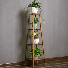 Load image into Gallery viewer, Vintage Tiered Indoor Plant Stand Solid Wood Display Shelf