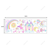 Load image into Gallery viewer, Unicorn Wall Stickers Children's Room Decoration Bedroom Renovation Girl Heart