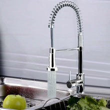 Load image into Gallery viewer, Kitchen Chrome Pull Out Sink Mixer Tap Spring Neck Faucet