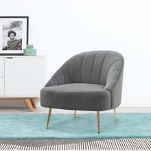 Load image into Gallery viewer, Nubuck Velvet Bucket Style Accent Chair
