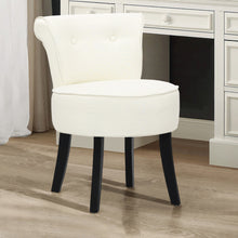 Load image into Gallery viewer, Linen Padded Small Makeup Chair Dressing Table Stool Beige