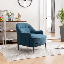 Load image into Gallery viewer, Chesterfield Linen Buttons Padded Accent Armchair