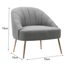 Load image into Gallery viewer, Imitation Cashmere Bucket Style Accent Chair, Grey