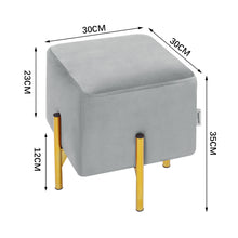 Load image into Gallery viewer, Wide Velvet Square Cube Footstools-PINK and Grey!