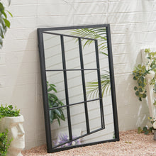 Load image into Gallery viewer, Modern Rectangular Grid Wall Mirror Black Framed Wall Decoration