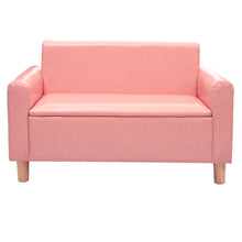 Load image into Gallery viewer, 2 Seater Kids Cushioned Sofa with Storage