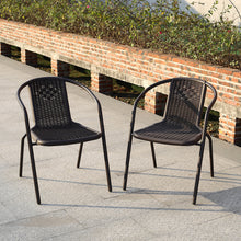 Load image into Gallery viewer, Outdoor Patio Metal Coffee Wicker Dining Chairs