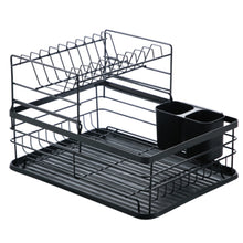 Load image into Gallery viewer, Kitchen 2 Tier Metal Dish Drainer Rack Sink Washing Plates Draining Board